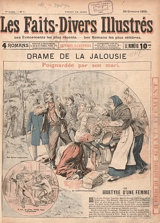 Une du premier numéro Les Faits-divers illustrés publié en 1905